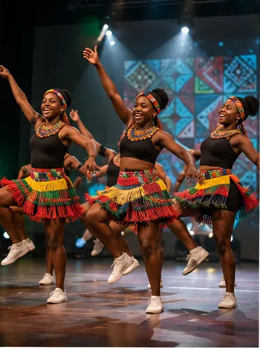 Dancers performing on stage